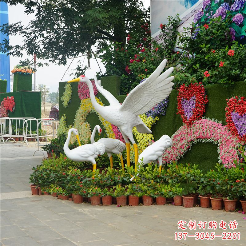 漯河仙鹤玻璃钢雕塑