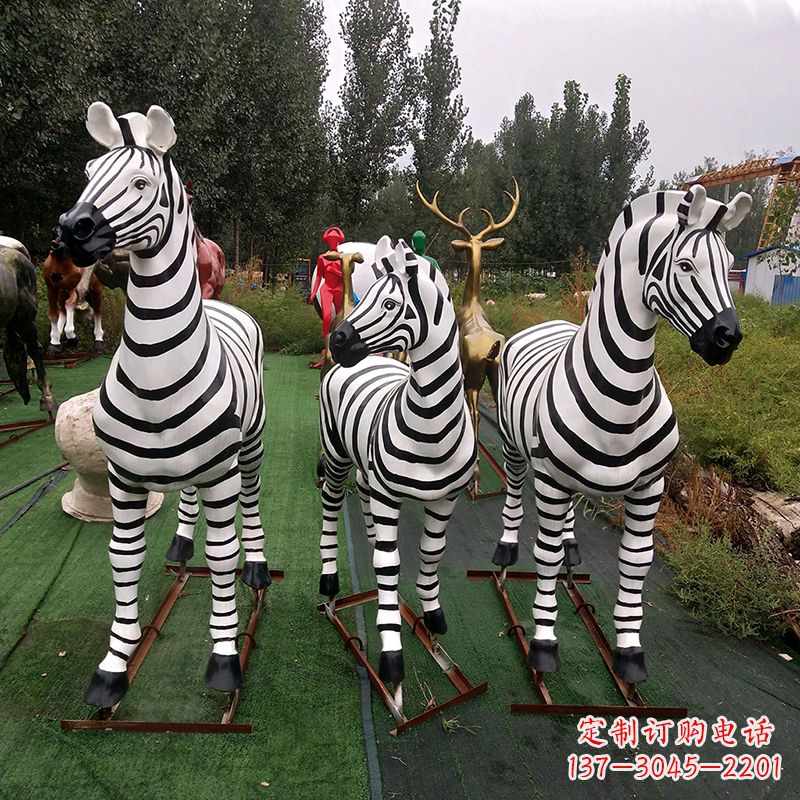 漯河玻璃钢斑马仿真雕塑