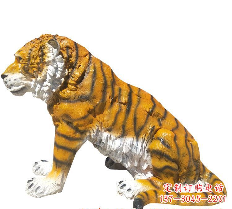 漯河玻璃钢仿真老虎雕塑