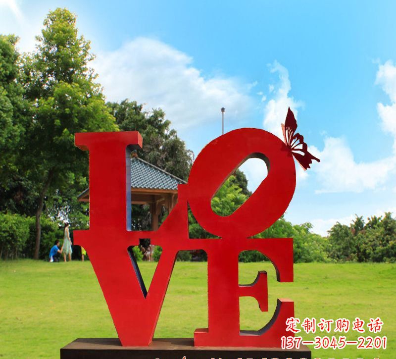 漯河不锈钢love景观雕塑222
