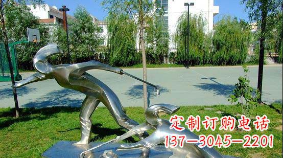 漯河不锈钢冰壶雕塑艺术与运动的完美结合