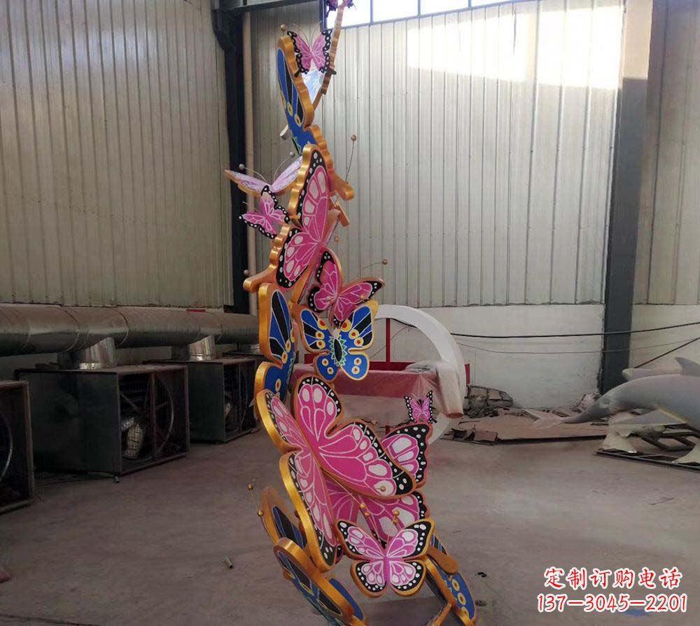 漯河精致绚丽的不锈钢蝴蝶雕塑