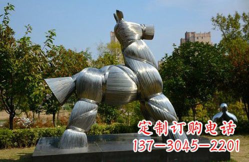 漯河不锈钢草扎马雕塑