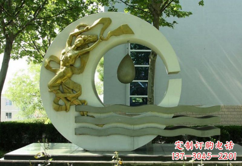 漯河不锈钢嫦娥奔月雕塑