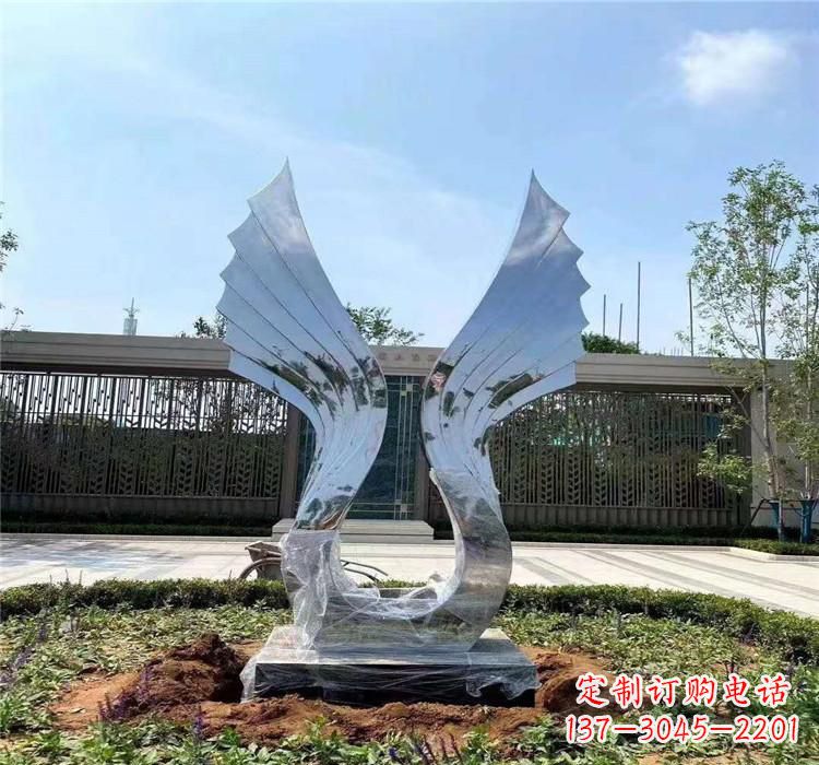 漯河精美不锈钢翅膀雕塑