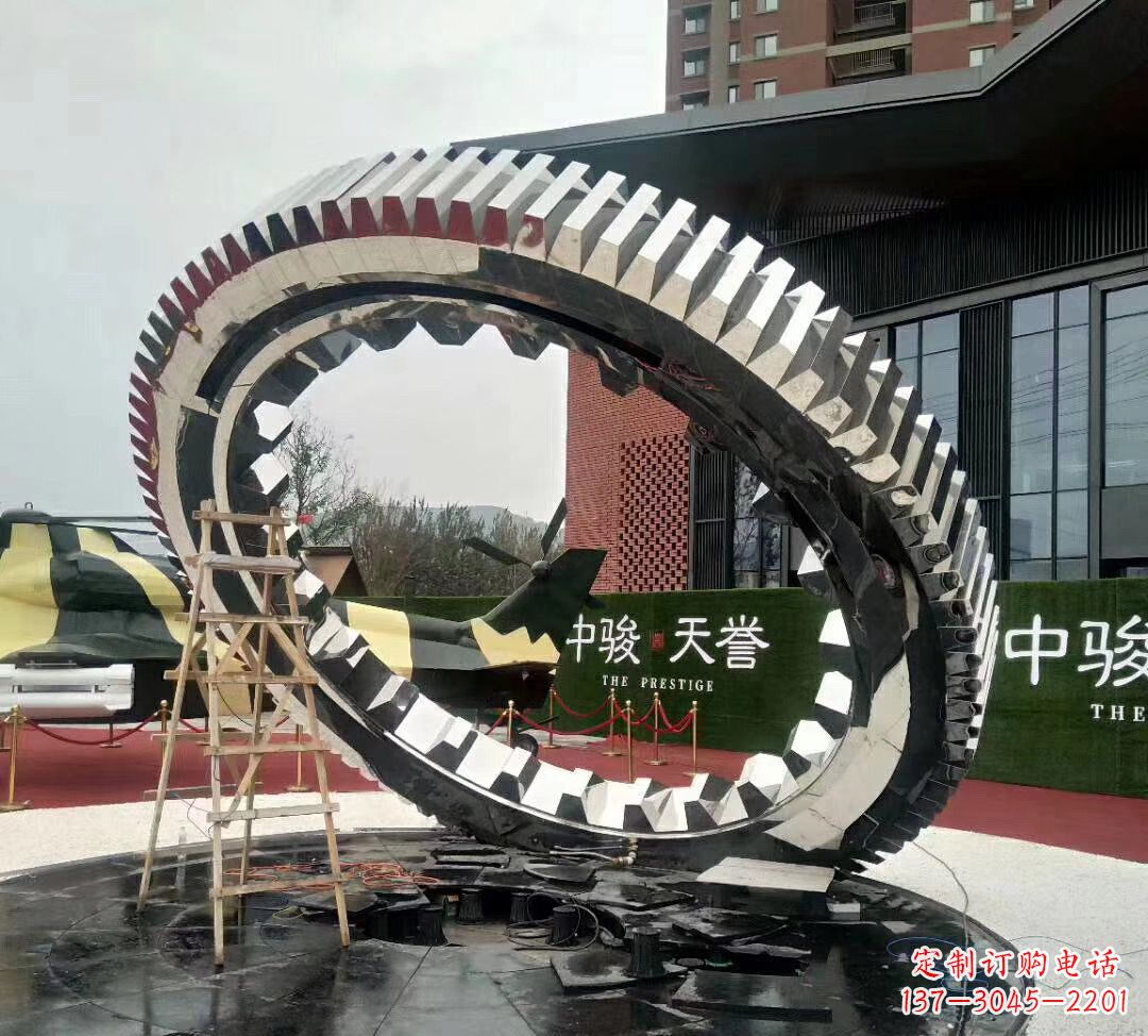漯河不锈钢齿轮雕塑以科技艺术的形式演绎动力