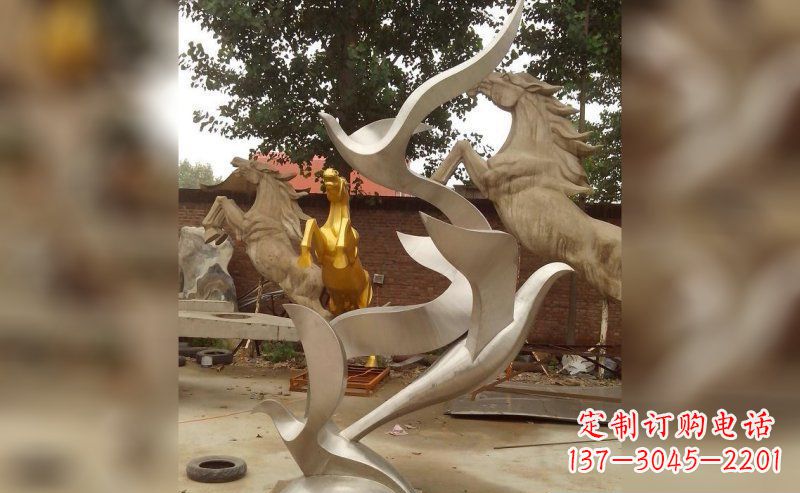 漯河不锈钢大雁雕塑