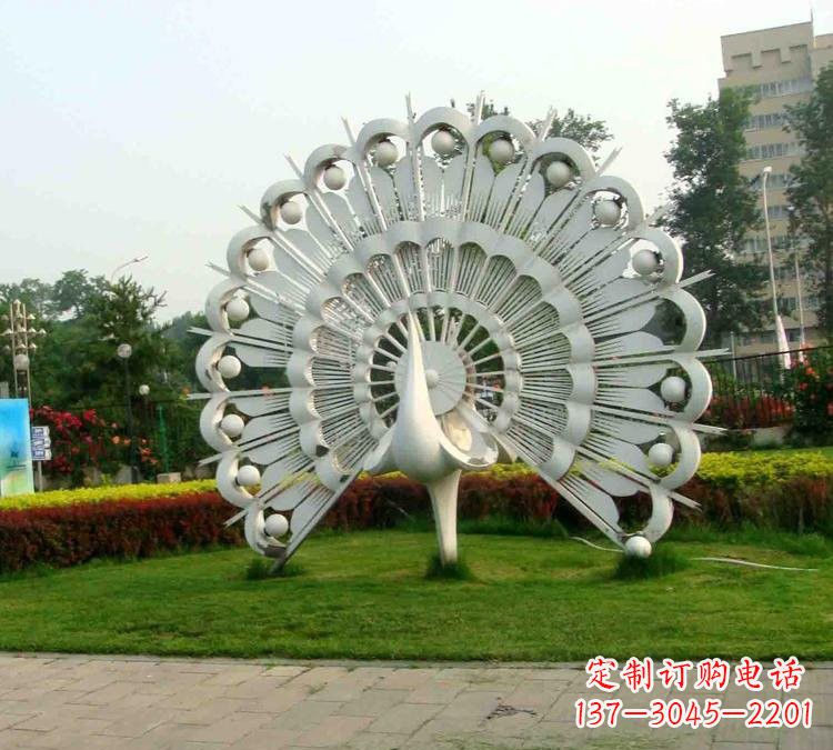 漯河不锈钢孔雀雕塑