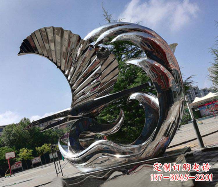 漯河不锈钢帆船雕塑象征海上生活的艺术精品
