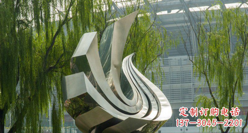漯河不锈钢凤凰雕塑美丽的象征
