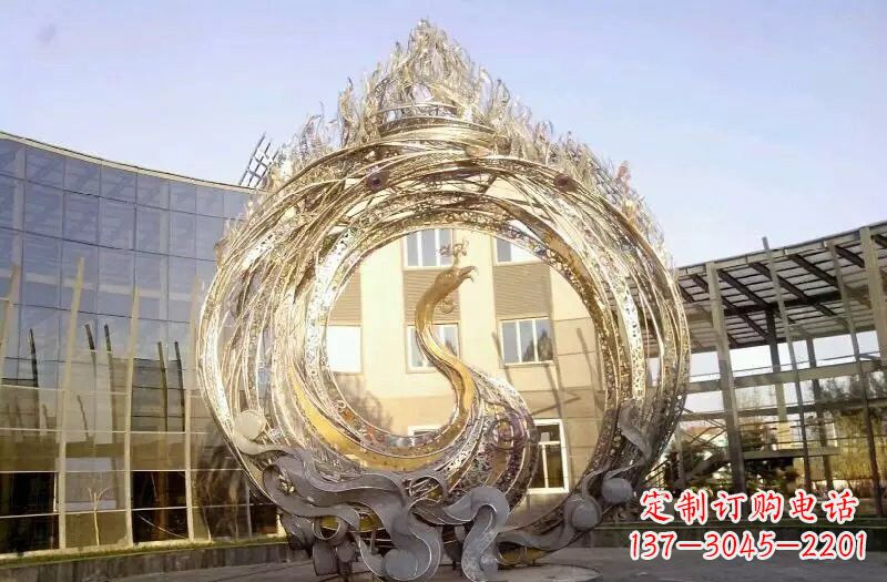 漯河不锈钢凤凰涅槃雕塑