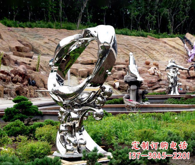 漯河不锈钢海豚雕塑——精致的艺术品