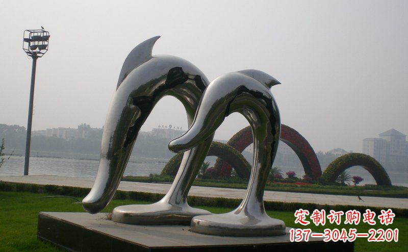 漯河精美不锈钢海豚雕塑
