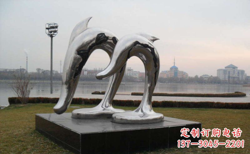 漯河精致的不锈钢海豚雕塑