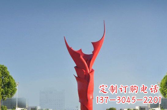 漯河不锈钢火炬雕塑——点燃友谊之火