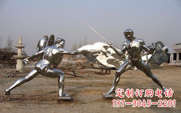 漯河不锈钢雕刻的运动员雕塑