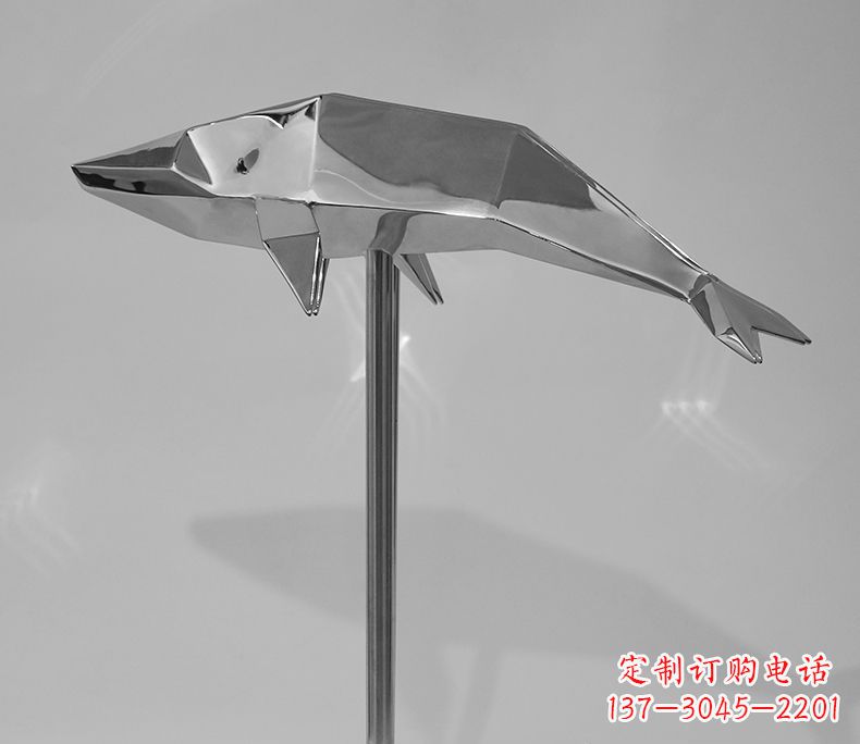 漯河不锈钢海豚雕塑