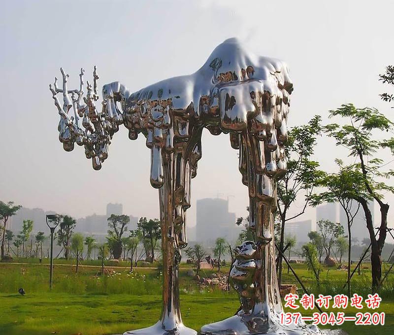 漯河拱门雕塑以不锈钢点缀精美的艺术品