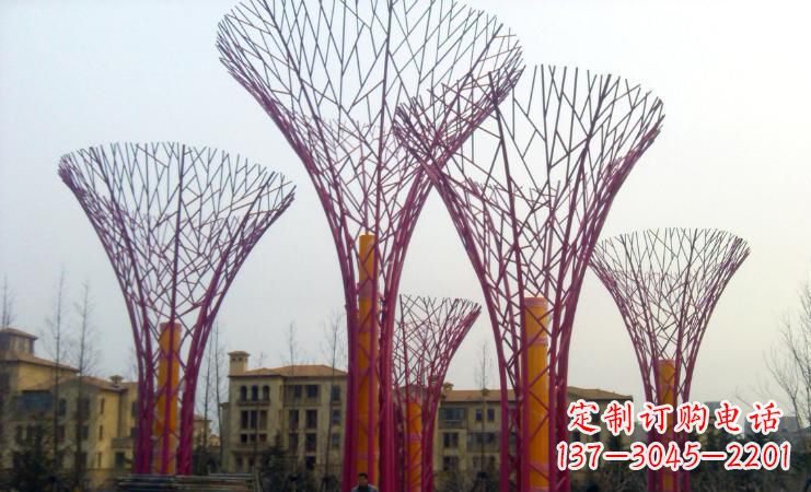 漯河不锈钢树枝雕塑——点缀城市景观