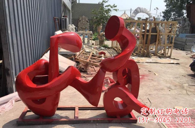 漯河不锈钢音符雕塑传递美丽的音乐