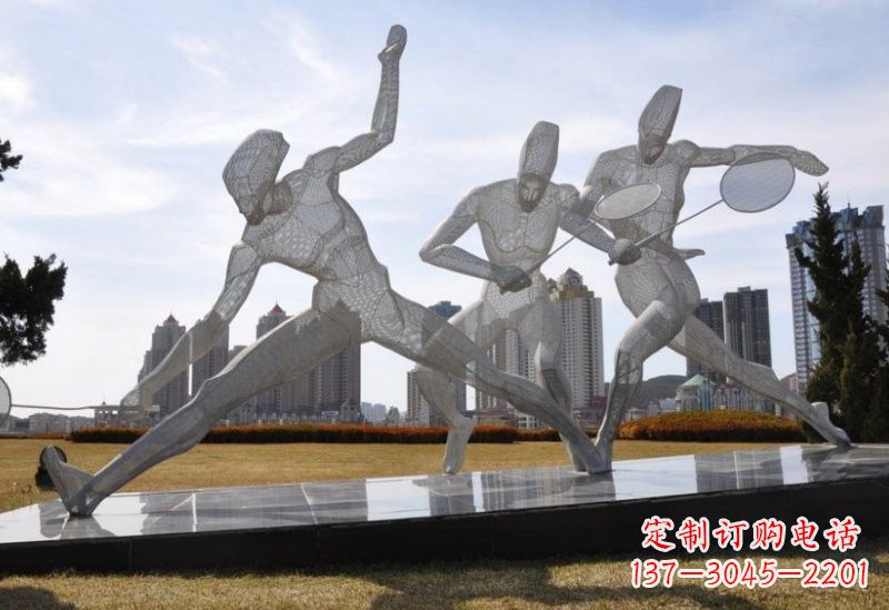 漯河精致的不锈钢羽毛球雕塑