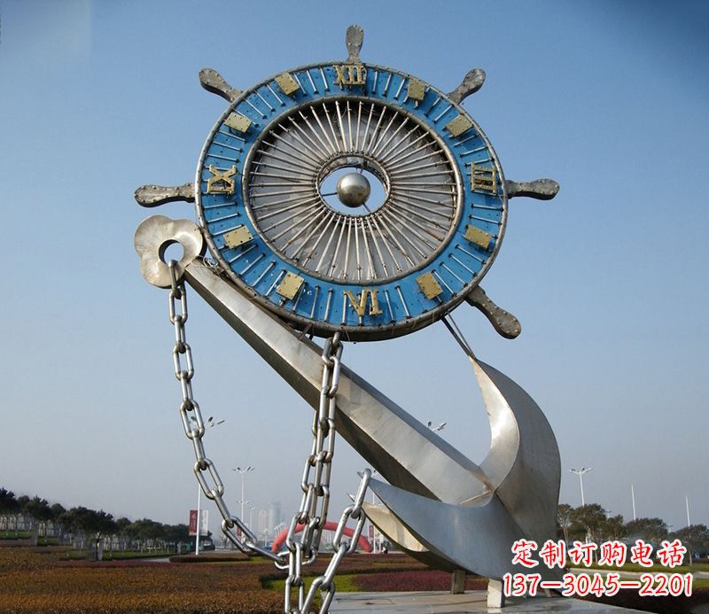 漯河不锈钢船舵雕塑展现精湛工艺