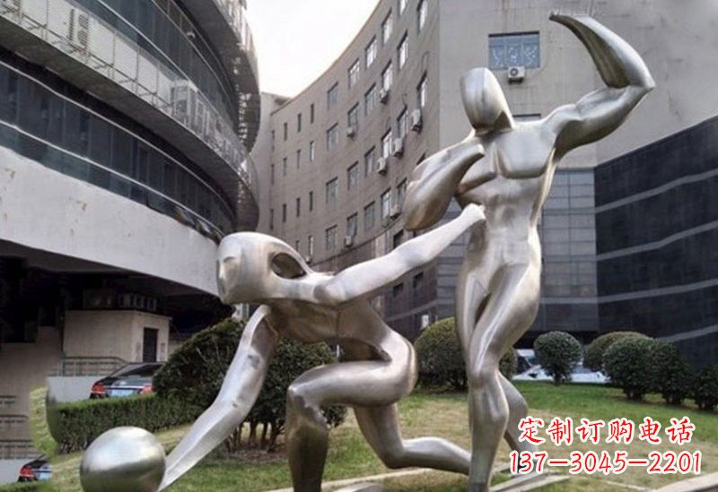 漯河不锈钢打保龄球雕塑