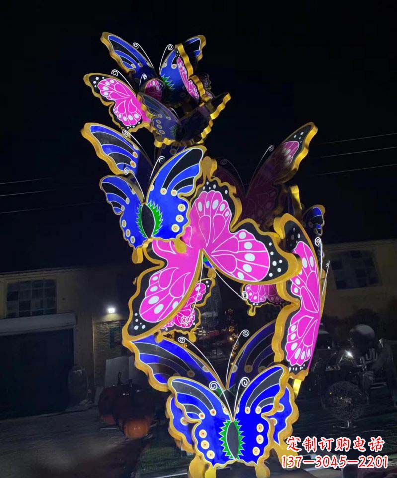 漯河不锈钢蝴蝶雕塑彩绘魅力无限