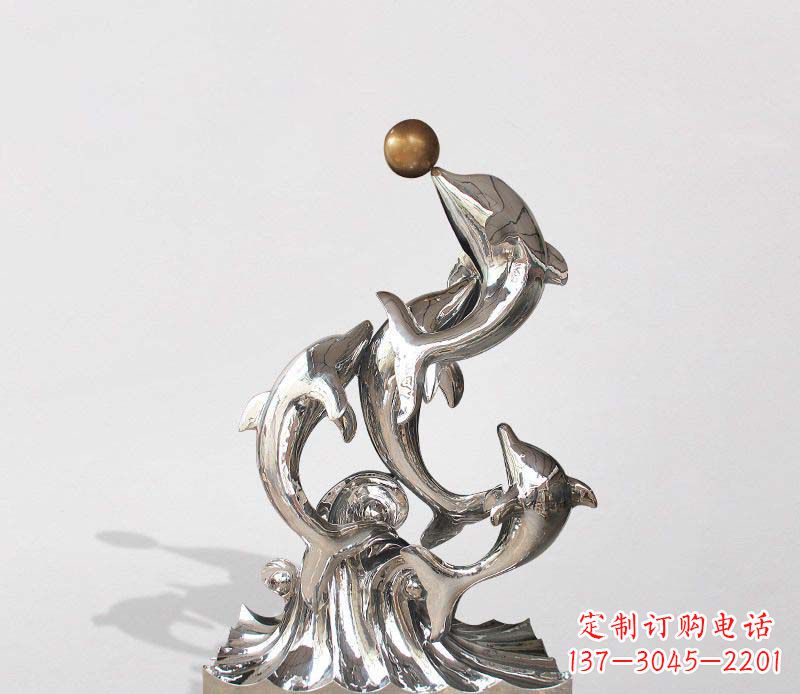 漯河不锈钢海豚雕塑精美的艺术杰作