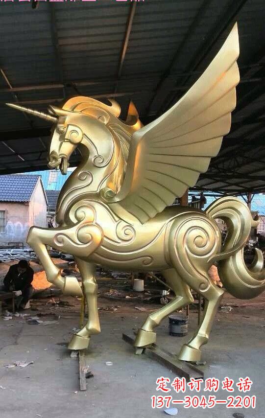 漯河不锈钢独角兽雕塑铸造精美绝伦