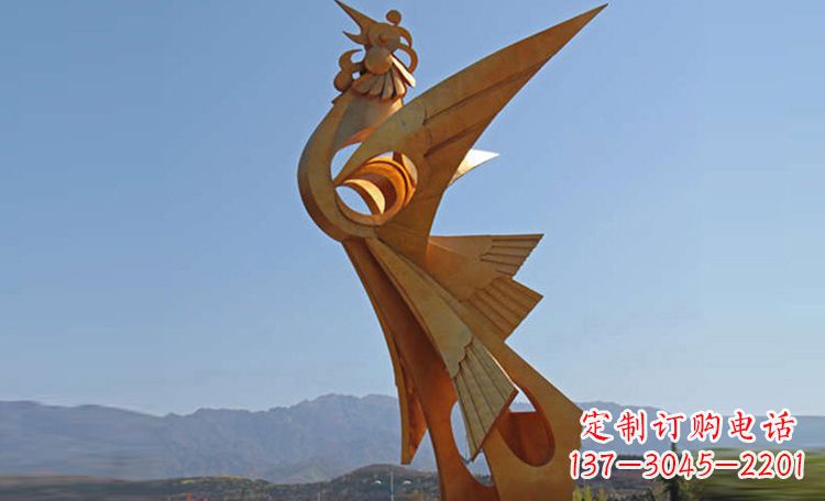 漯河不锈钢凤凰雕塑,给环境增添灵动之美
