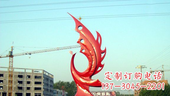 漯河凤凰城市的不锈钢雕塑