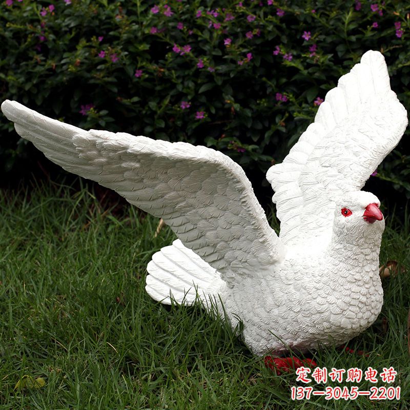 漯河不锈钢鸽子雕塑象征和平与美好