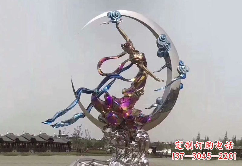 漯河不锈钢嫦娥奔月雕塑