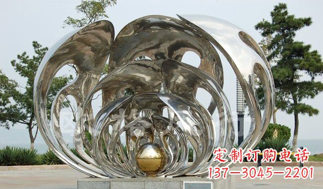 漯河不锈钢贝壳珍珠雕塑艺术的融合