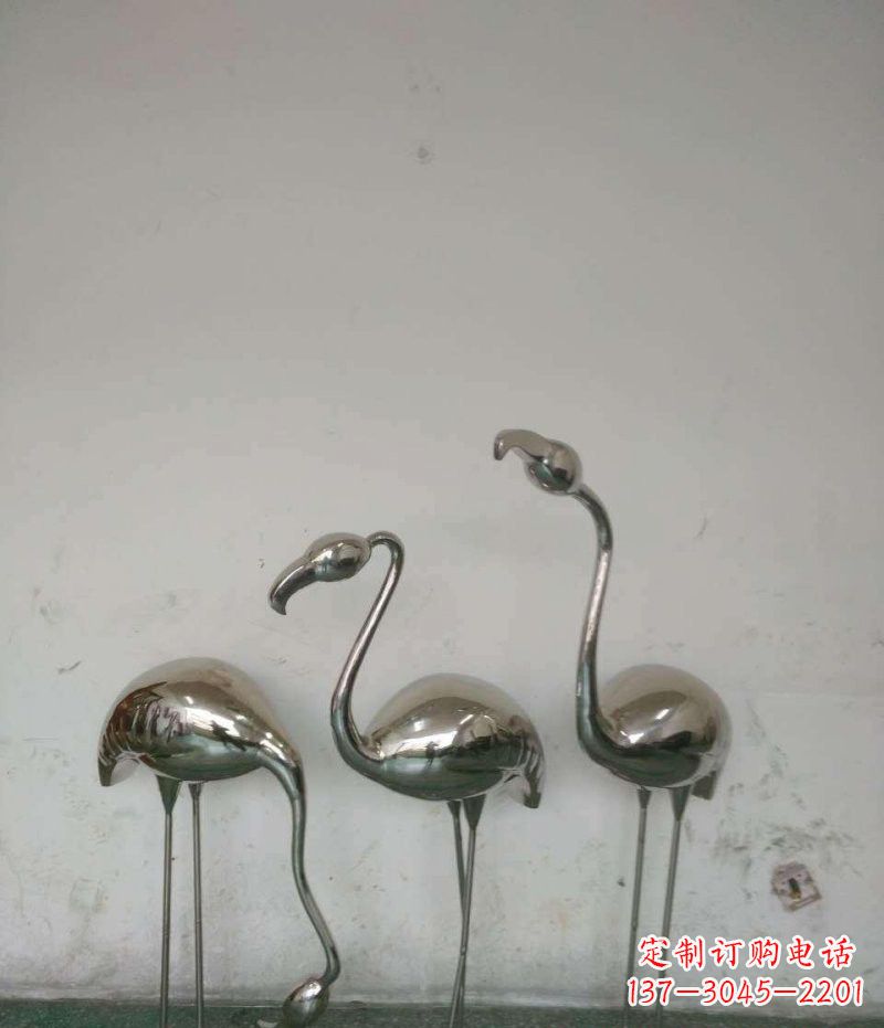 漯河不锈钢火烈鸟雕塑精美的艺术之作