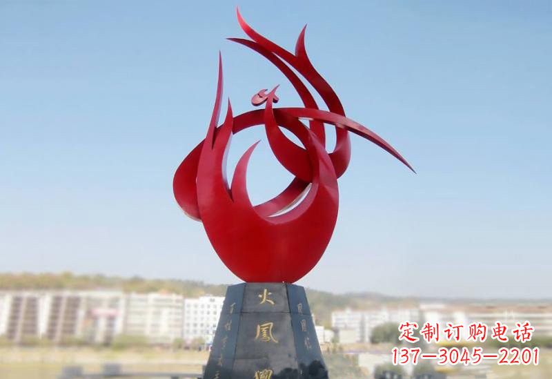 漯河凤凰雕塑——点缀不锈钢公园