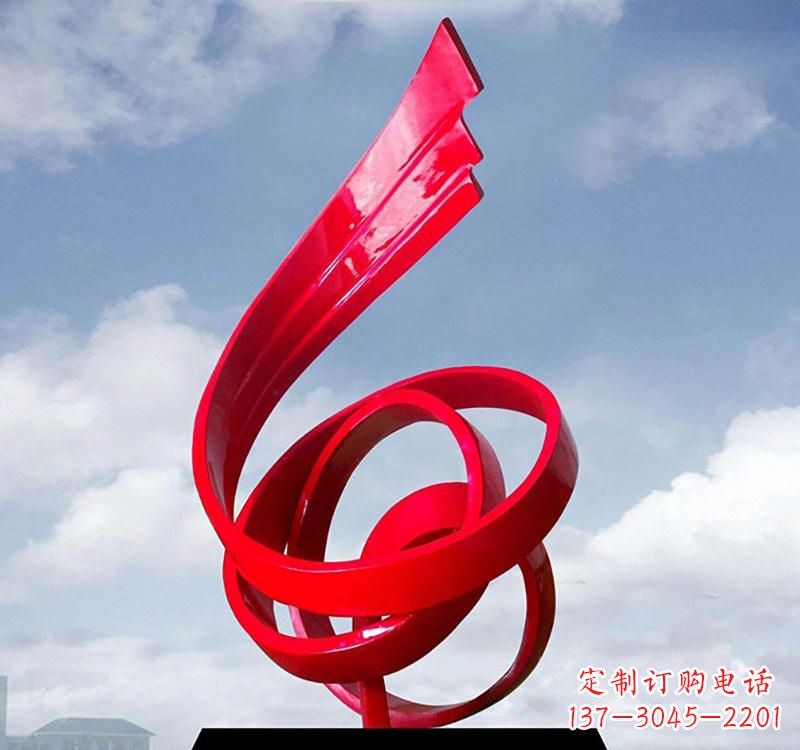 漯河美丽的飘带雕塑——城市的精灵