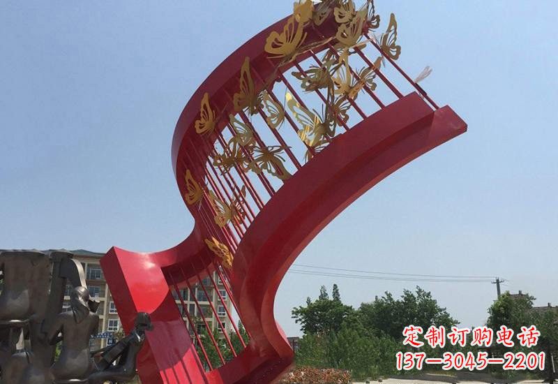漯河不锈钢蝴蝶灵动的艺术雕塑