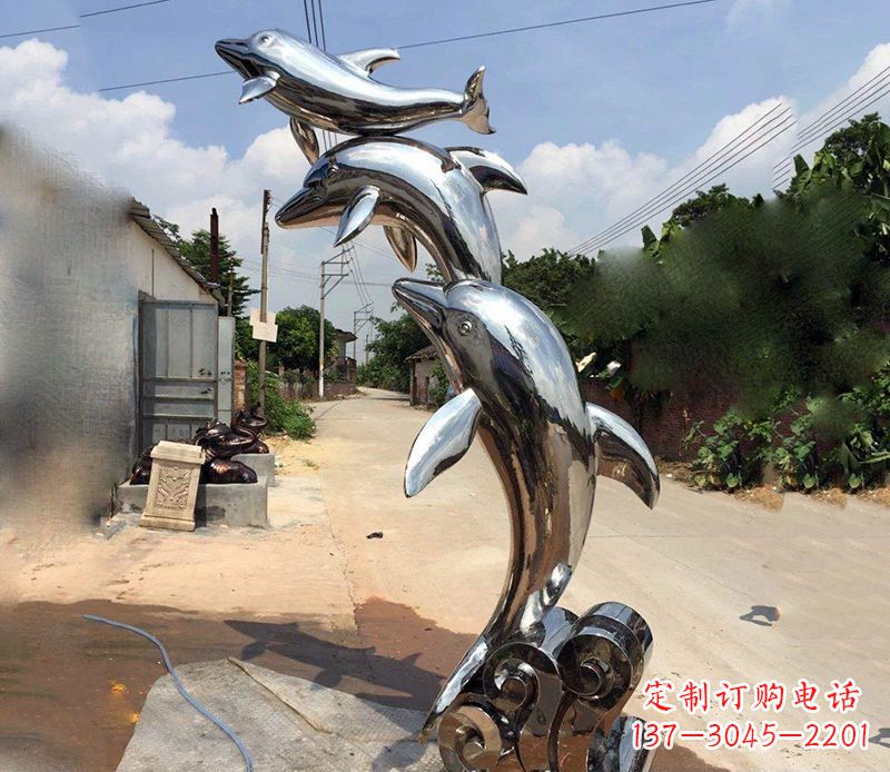 漯河不锈钢海豚雕塑艺术的浪漫