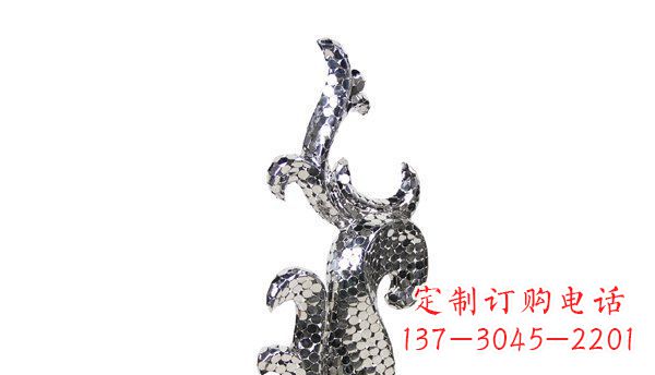 漯河不锈钢海豚抽象雕塑精致的海洋之美