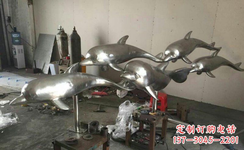 漯河不锈钢海豚雕塑