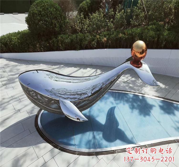 漯河不锈钢海豚精美的雕塑作品