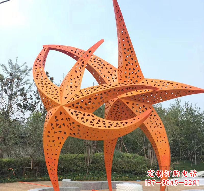 漯河不锈钢海星海洋动物雕塑——美丽的海洋艺术