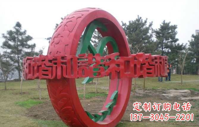 漯河不锈钢谐圆环雕塑精致美观