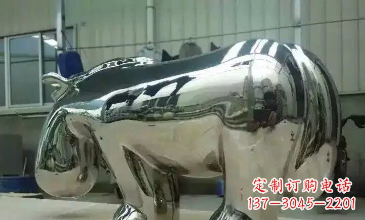 漯河不锈钢河马雕塑一种新颖的艺术形式