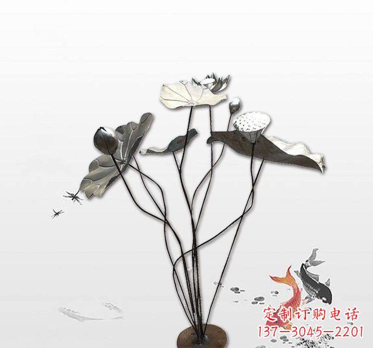 漯河不锈钢荷叶雕塑艺术的精美结合