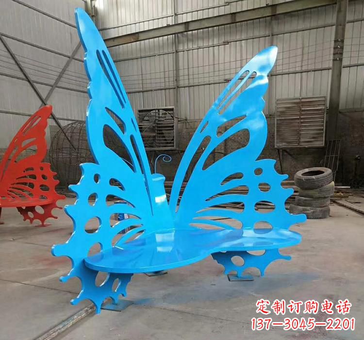 漯河不锈钢蝴蝶座椅雕塑艺术精品