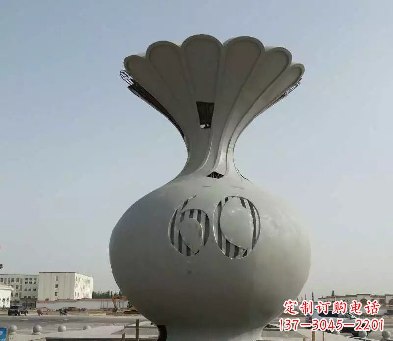 漯河精美不锈钢花篮雕塑
