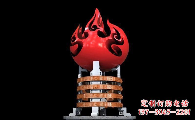 漯河不锈钢火炬雕塑传承奋进精神
